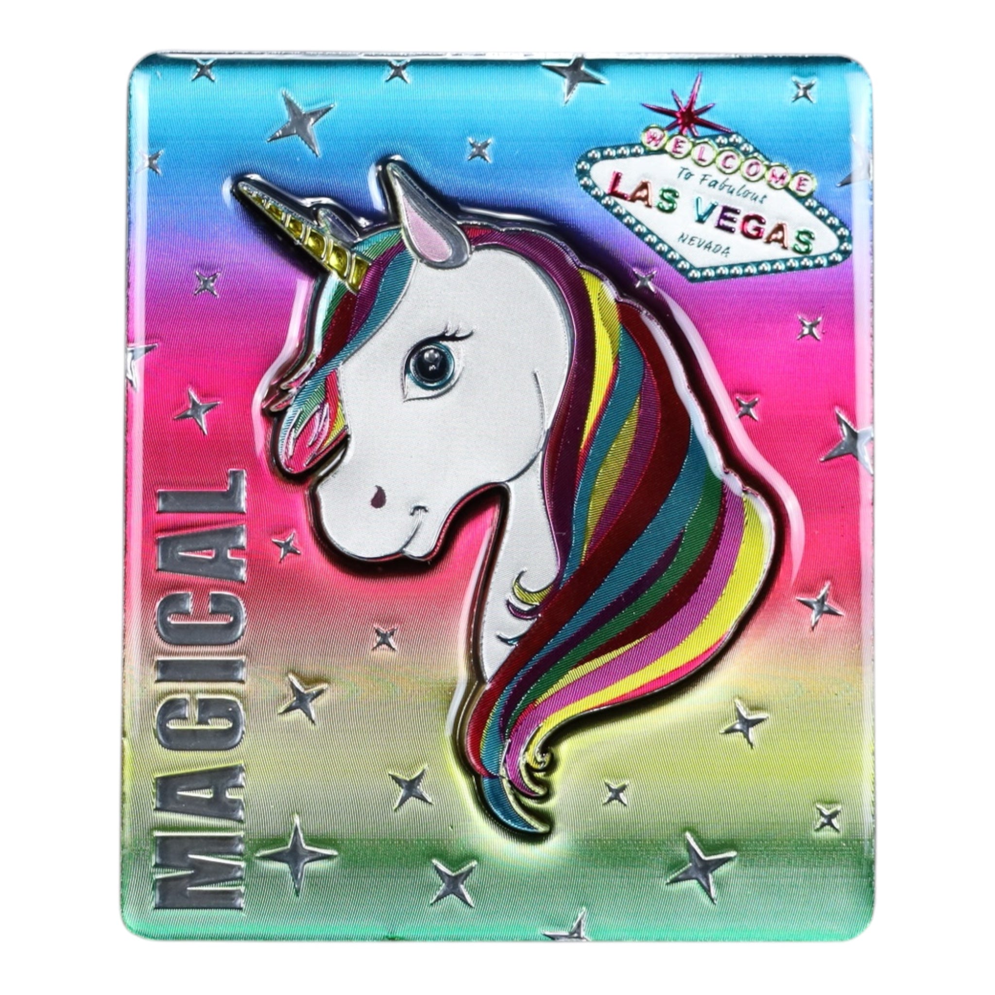 Las Vegas 2D Magical Unicorn Magnet – Colorful Souvenir