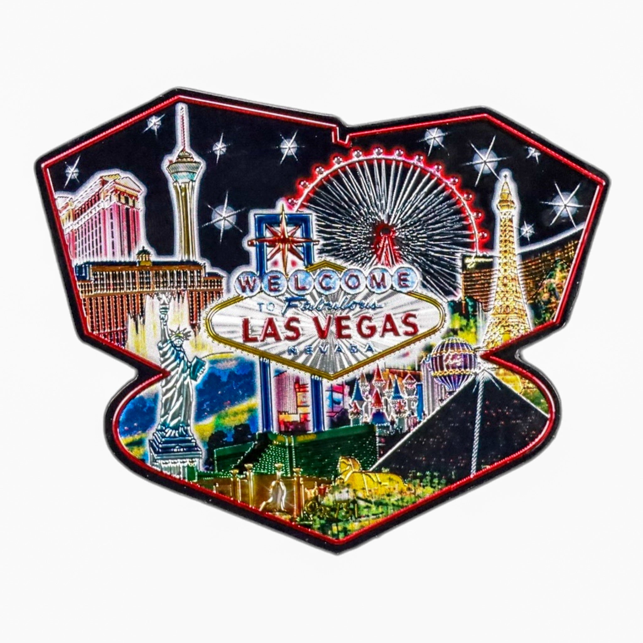 Las Vegas 2-Sided Red Dice Magnet – Casino-Themed Souvenir
