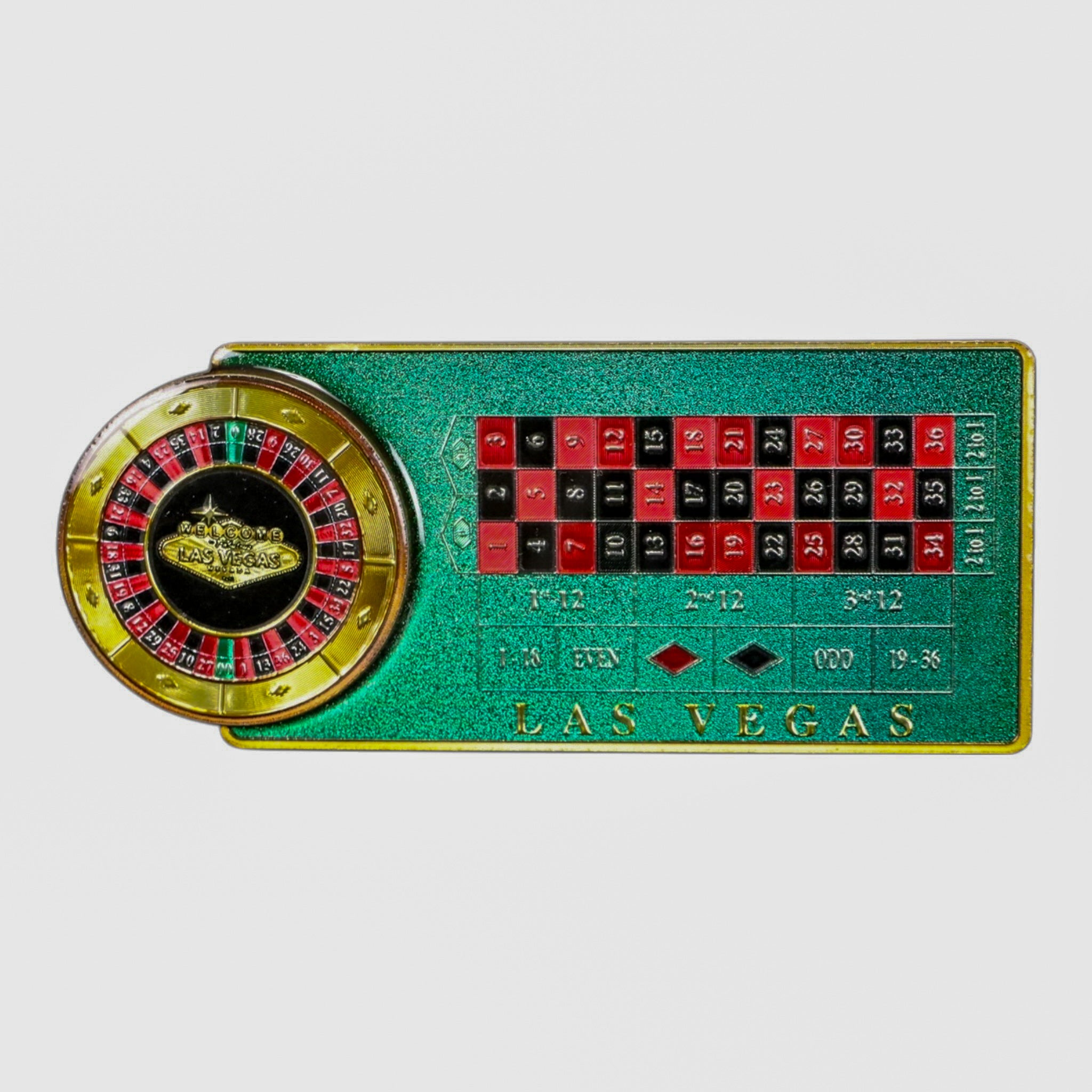 Las Vegas 2D Roulette Table Magnet – Casino-Themed Souvenir